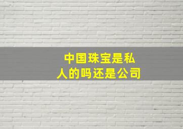 中国珠宝是私人的吗还是公司