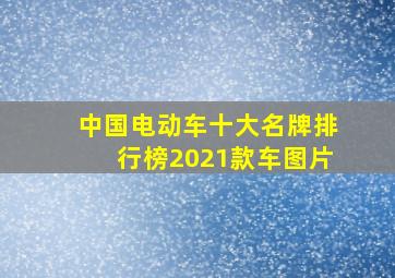 中国电动车十大名牌排行榜2021款车图片