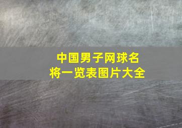 中国男子网球名将一览表图片大全