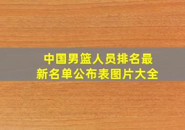 中国男篮人员排名最新名单公布表图片大全