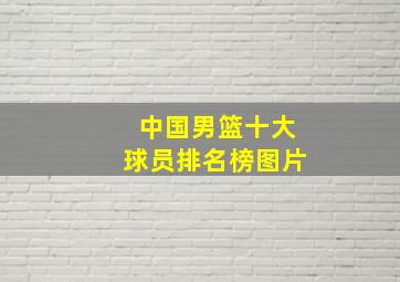 中国男篮十大球员排名榜图片