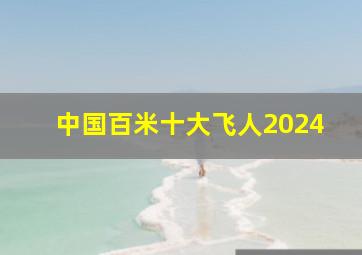 中国百米十大飞人2024