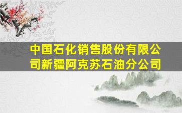 中国石化销售股份有限公司新疆阿克苏石油分公司