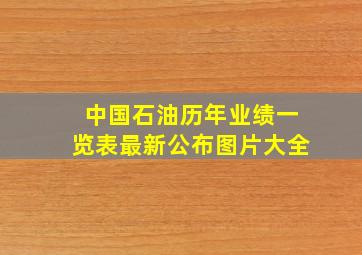 中国石油历年业绩一览表最新公布图片大全