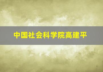 中国社会科学院高建平