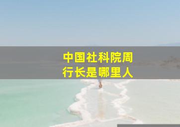 中国社科院周行长是哪里人