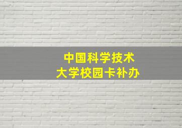 中国科学技术大学校园卡补办