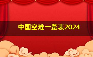 中国空难一览表2024