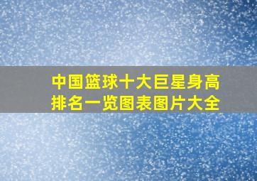 中国篮球十大巨星身高排名一览图表图片大全