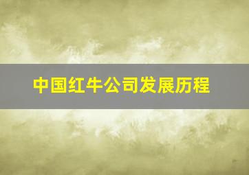 中国红牛公司发展历程