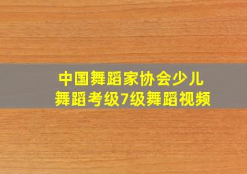 中国舞蹈家协会少儿舞蹈考级7级舞蹈视频