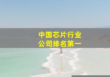 中国芯片行业公司排名第一