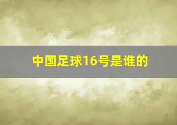 中国足球16号是谁的