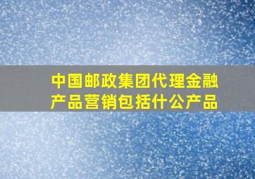 中国邮政集团代理金融产品营销包括什公产品