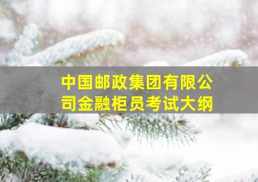 中国邮政集团有限公司金融柜员考试大纲