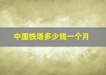 中国铁塔多少钱一个月