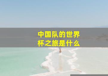 中国队的世界杯之旅是什么