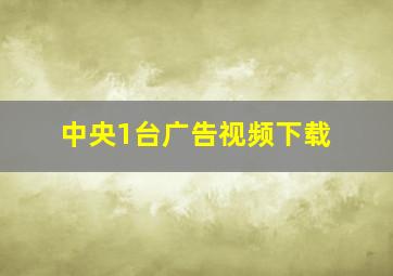 中央1台广告视频下载