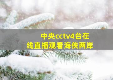 中央cctv4台在线直播观看海侠两岸