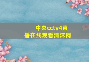 中央cctv4直播在线观看清沫网