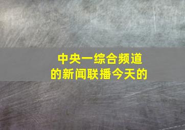 中央一综合频道的新闻联播今天的