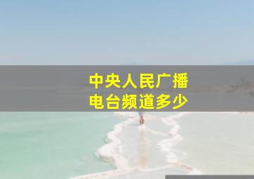 中央人民广播电台频道多少