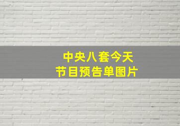 中央八套今天节目预告单图片