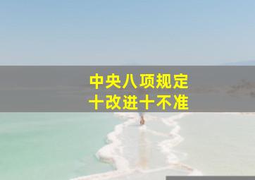 中央八项规定十改进十不准