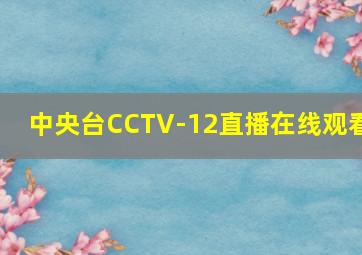 中央台CCTV-12直播在线观看