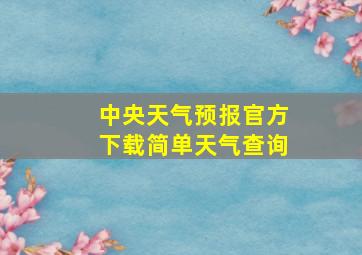 中央天气预报官方下载简单天气查询