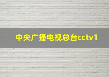 中央广播电视总台cctv1