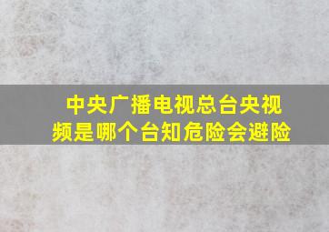 中央广播电视总台央视频是哪个台知危险会避险