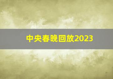 中央春晚回放2023