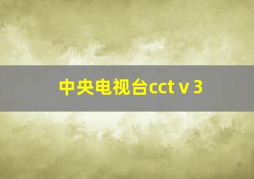 中央电视台cctⅴ3