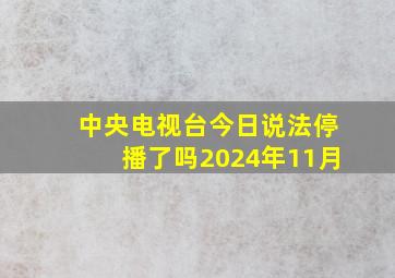 中央电视台今日说法停播了吗2024年11月