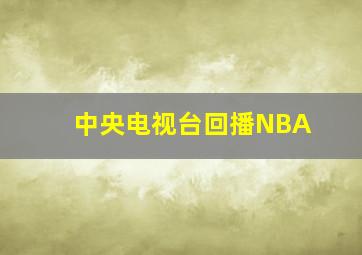 中央电视台回播NBA