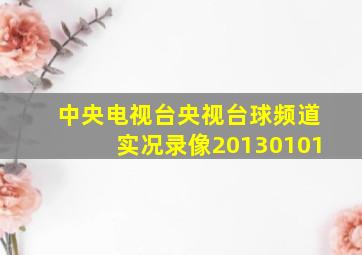 中央电视台央视台球频道实况录像20130101