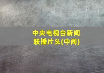 中央电视台新闻联播片头(中间)