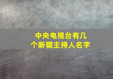 中央电视台有几个新疆主持人名字