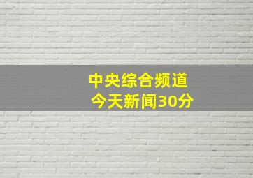 中央综合频道今天新闻30分