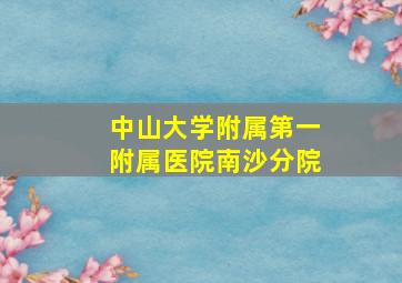 中山大学附属第一附属医院南沙分院