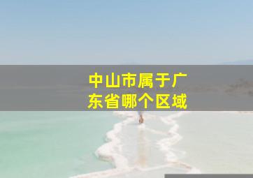 中山市属于广东省哪个区域