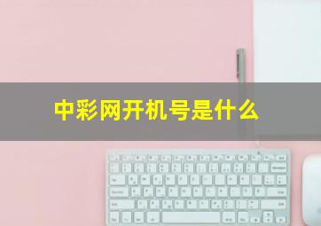 中彩网开机号是什么