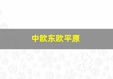 中欧东欧平原