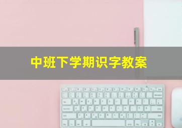 中班下学期识字教案