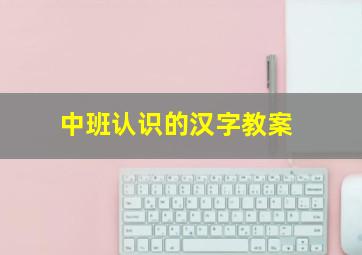 中班认识的汉字教案