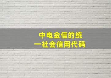 中电金信的统一社会信用代码