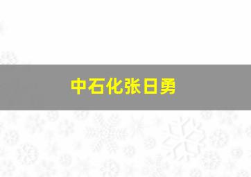 中石化张日勇