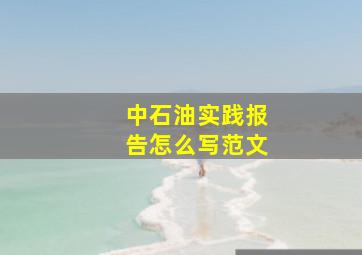 中石油实践报告怎么写范文