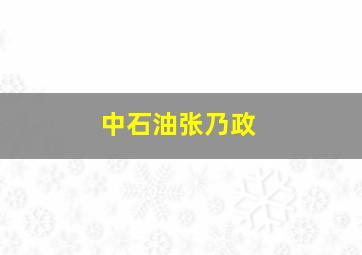 中石油张乃政